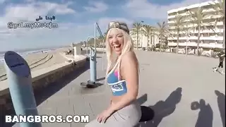 إباحية أجنبية: دفع المال لاستخدام مؤخرة فتاة إسبانية مذهلة في الشارع