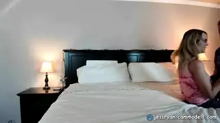 silent surveillance of a slobbery blowjob